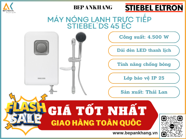 Máy nước nóng trực tiếp Stiebel Eltron 4500W DS 45 EC - Nhập khẩu Thái Lan